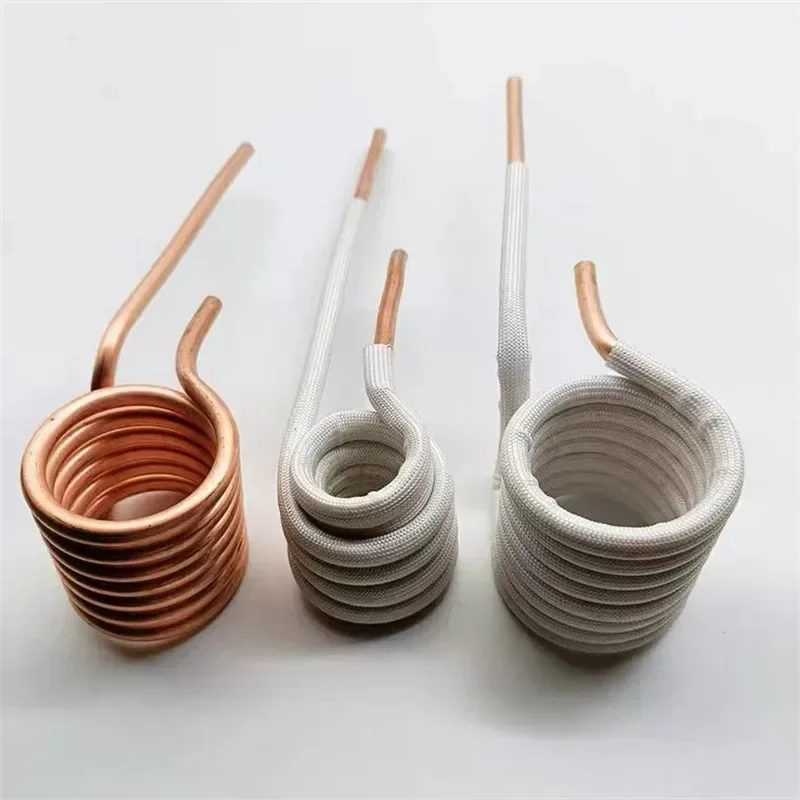 

2PC ZVS coil T2 copper induction heating coil copper tube 6mm quenching tapless heating head DIY