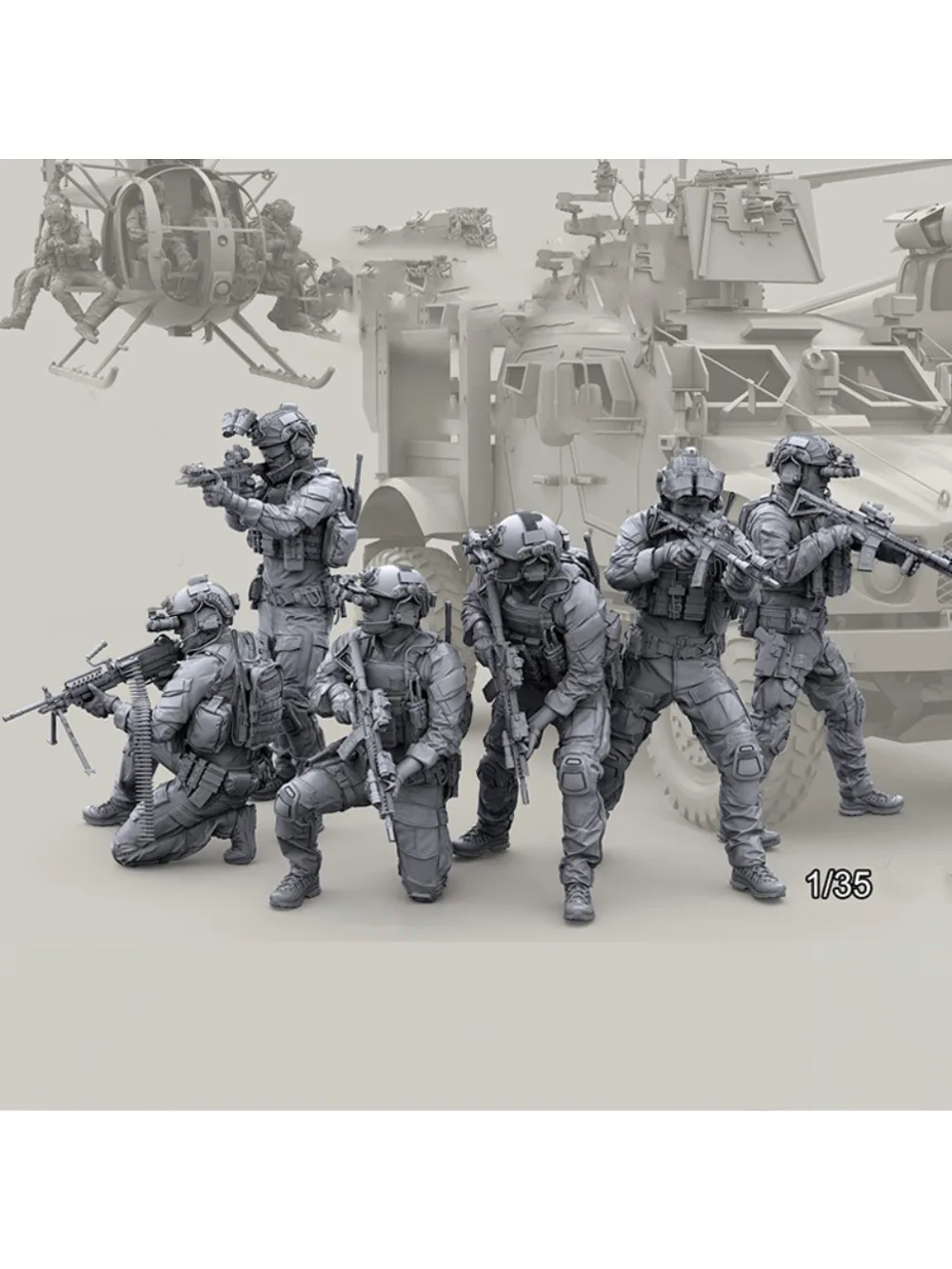1: 35 modèle en résine moulée sous pression GK soldats des forces spéciales modernes non peints (assemblage requis)