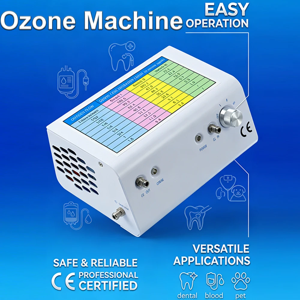 Generador de Ozono, Máquina de Terapia de Ozono, Portátil, con Certificación CE, para el Hogar, Clínica, Cuidado de Heridas, Purificador de Aire