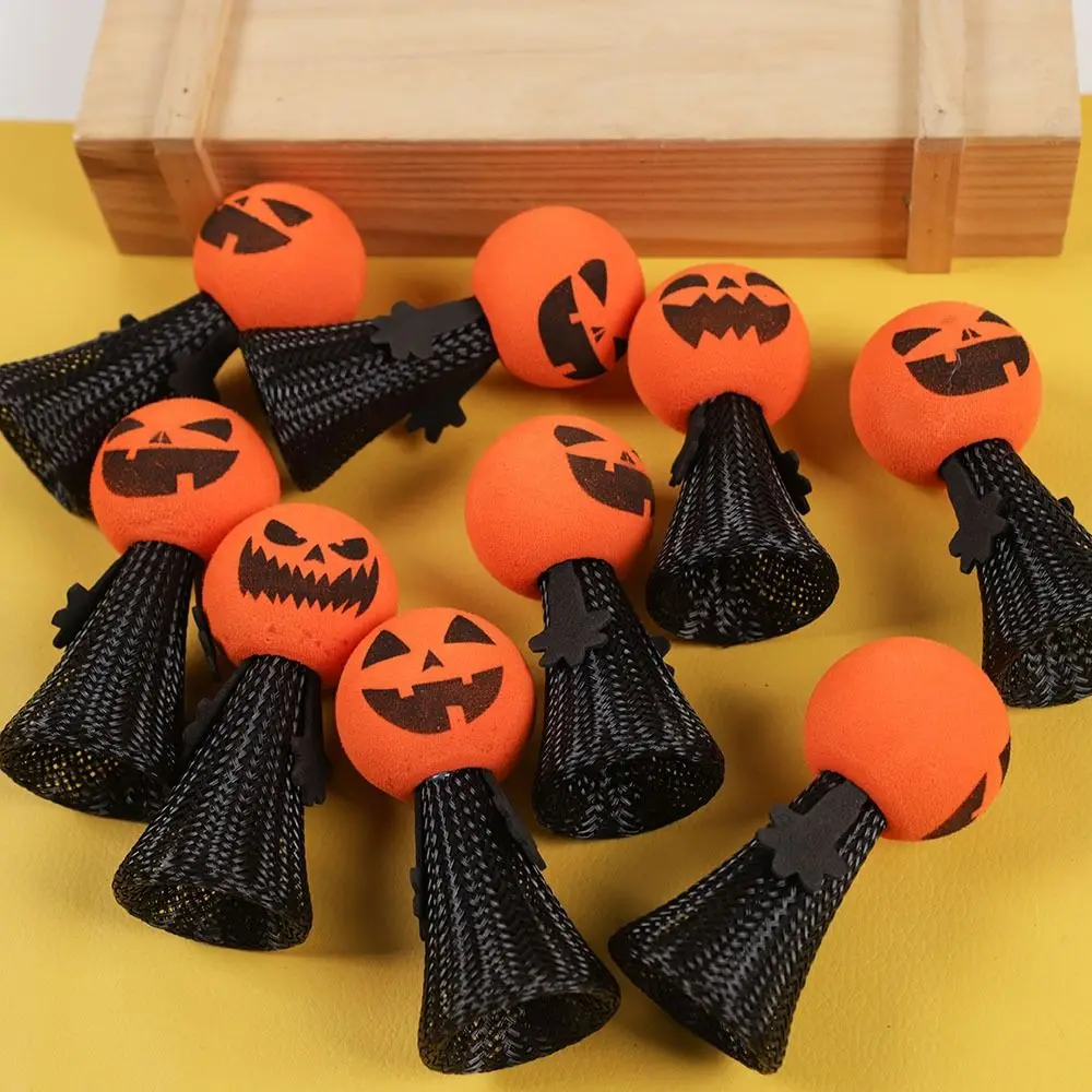 Pumpkin Head Halloween Jumping Doll EVA Halloween Halloween Bouncing Elf Plastic Doll Spring Black Bouncing Jumping Pumpkin Toys