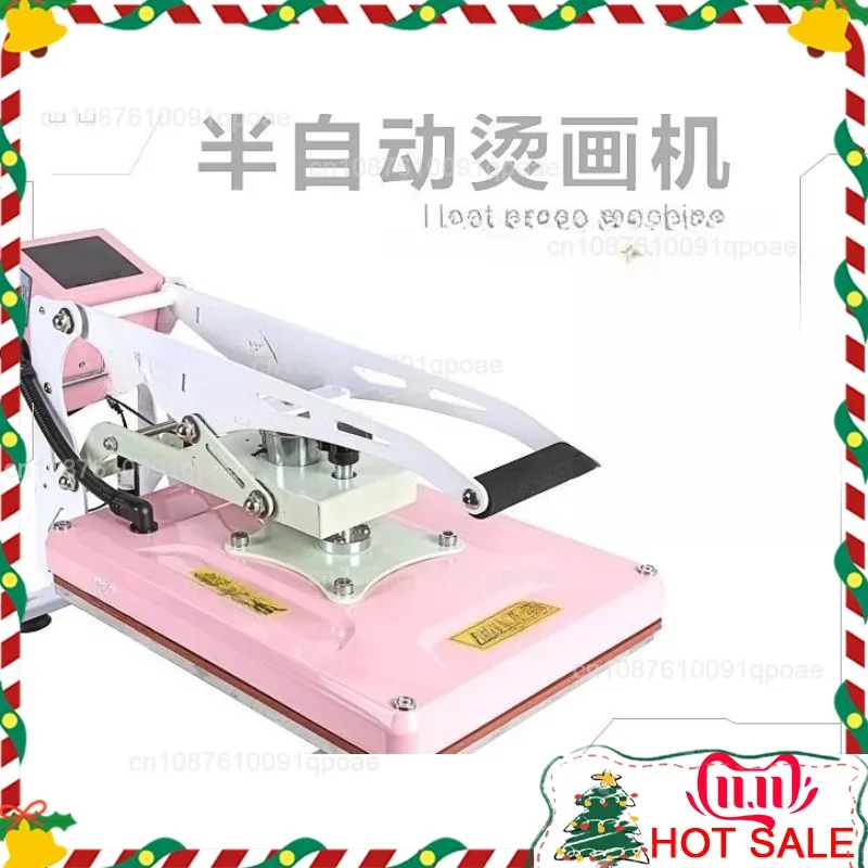 Heat Transfer Machine Semi-Automatic T-Shirt Heat Press Machine Digital Hot Stamping Machine for Clothes