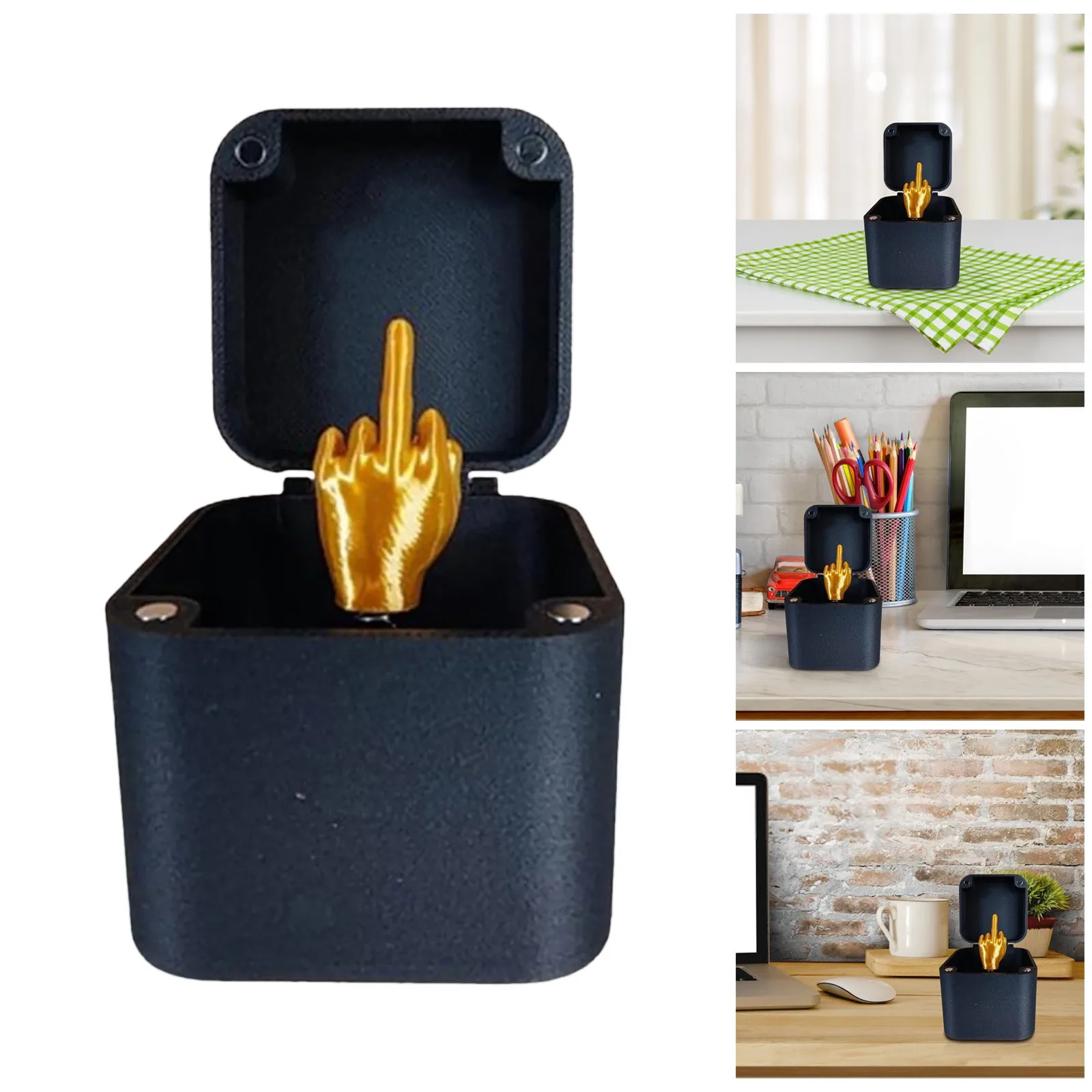 Middle finger surprise gift box Spoof Hand Prank pop-up gift suitable for adults Christmas ornaments desk decoration home decor