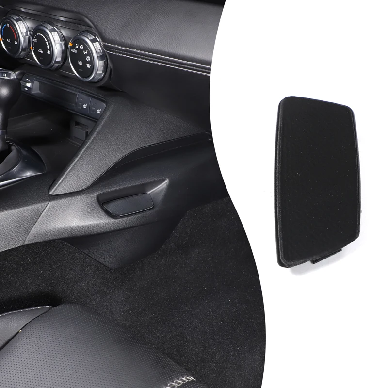 1Pcs ABS Black For Mazda MX-5 ND 2016-2026+ Car Passenger Cup Holder Hole Anti-blocking Cover Decorative Sticker Car Accessories