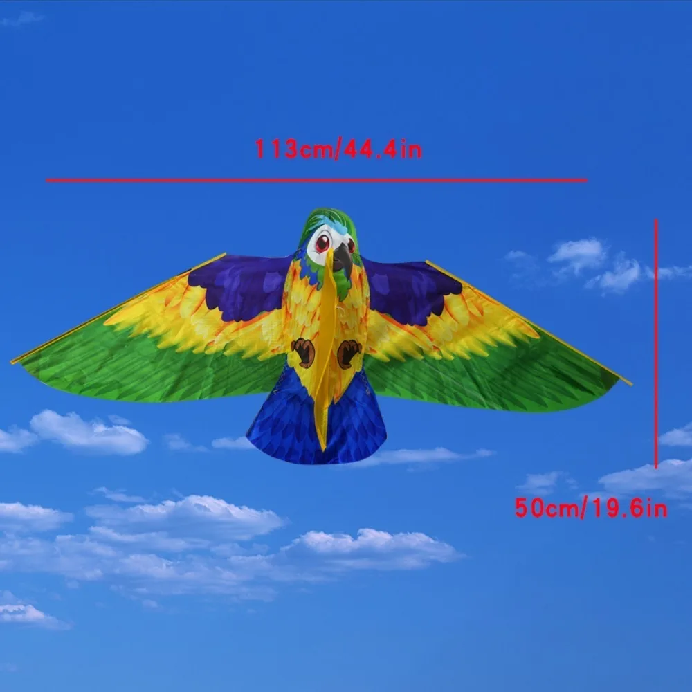 Nieuwe goede vliegende vogel papegaai vlieger 50 meter vliegerlijn gekleurde kindervlieger cadeau ripstop plastic vliegend speelgoed buitensporten