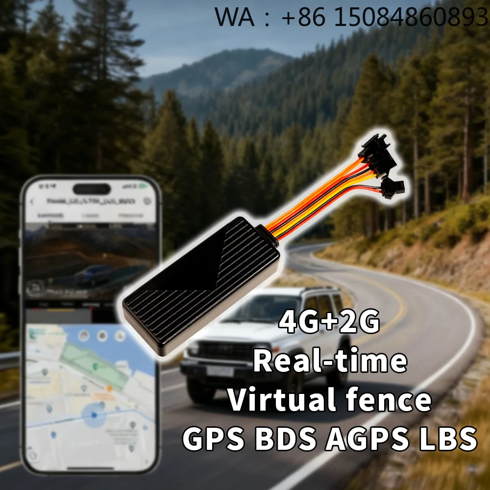 8 PIN Overspeed Alarm Mini Size Easy Hide 4G Car Locator Vehicle GPS Tracker Fleet Management System