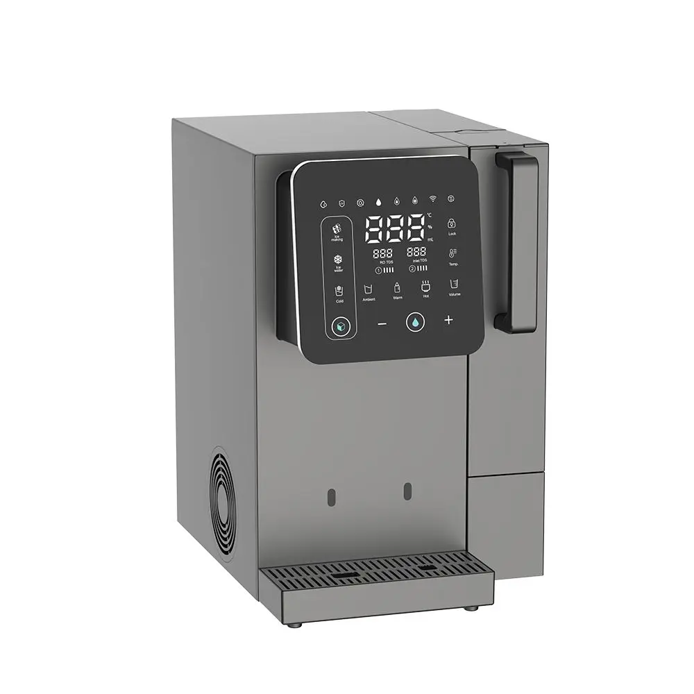 Automatic Ice Dispensing Water Purifier RO Water Filter Countertop Ice Maker  for Home Office Use with Mineral Water