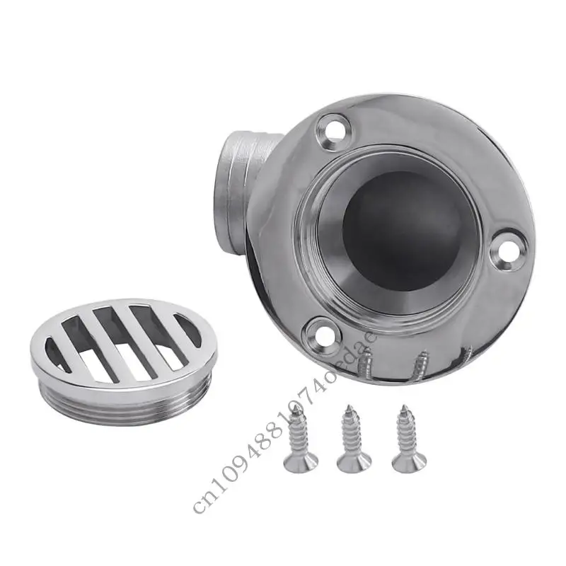 

0XXC High Efficiency Boat Drain 38mm Anti Rust Stainless Steel Bend Pipe Easy Installation
