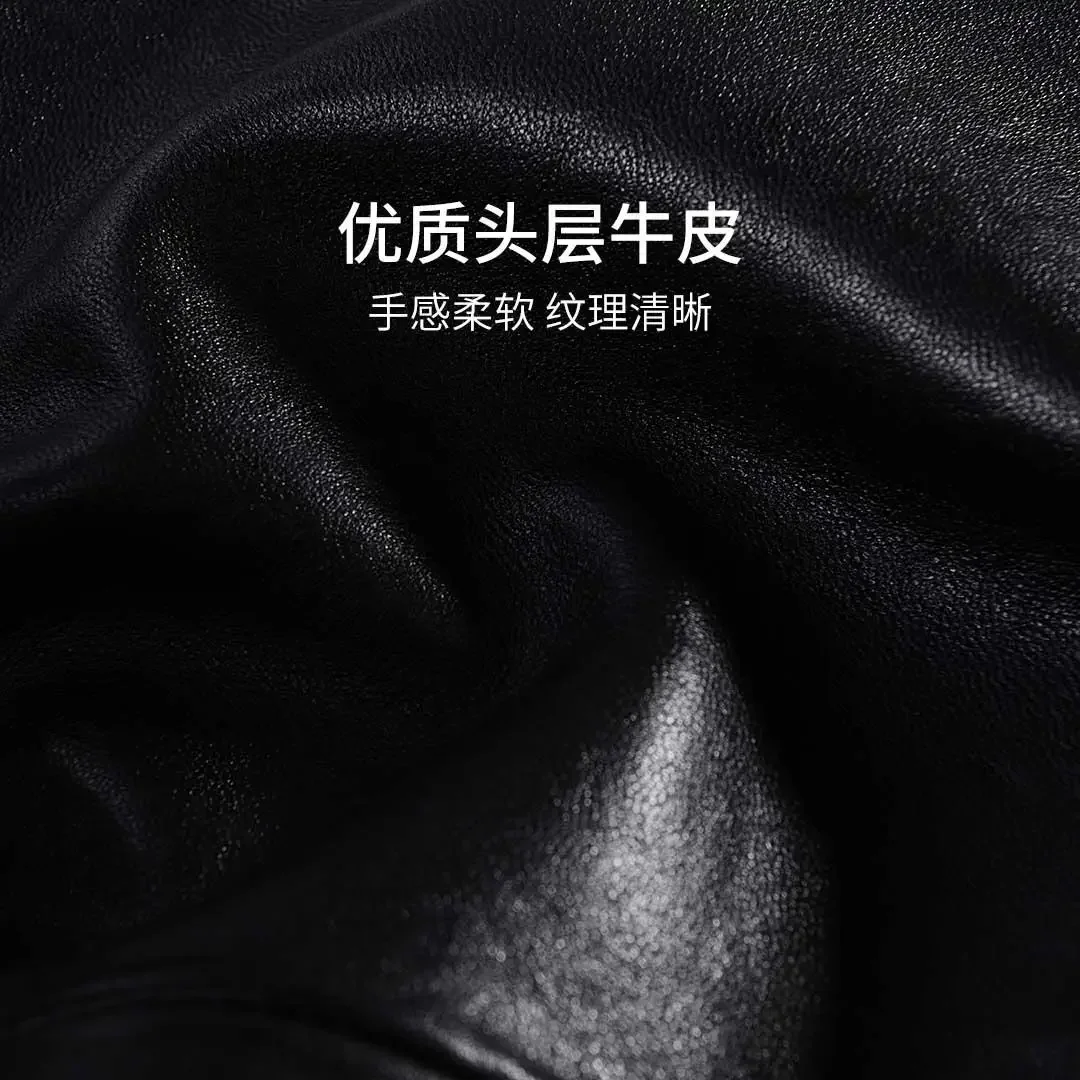 New Xiaomi TANJIEZHE Cowhide Genuine Leather Briefcase Shoulder Messenger Bags Men's Bag's Briefcase Office Business Handbag