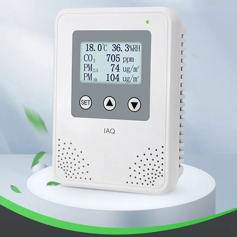 All-in-One Air Quality Sensor VOC Formaldehyde Temperature & Humidity CO2 IP54 Rated Ceiling-Mounted Detector 0-50 0-99% R H