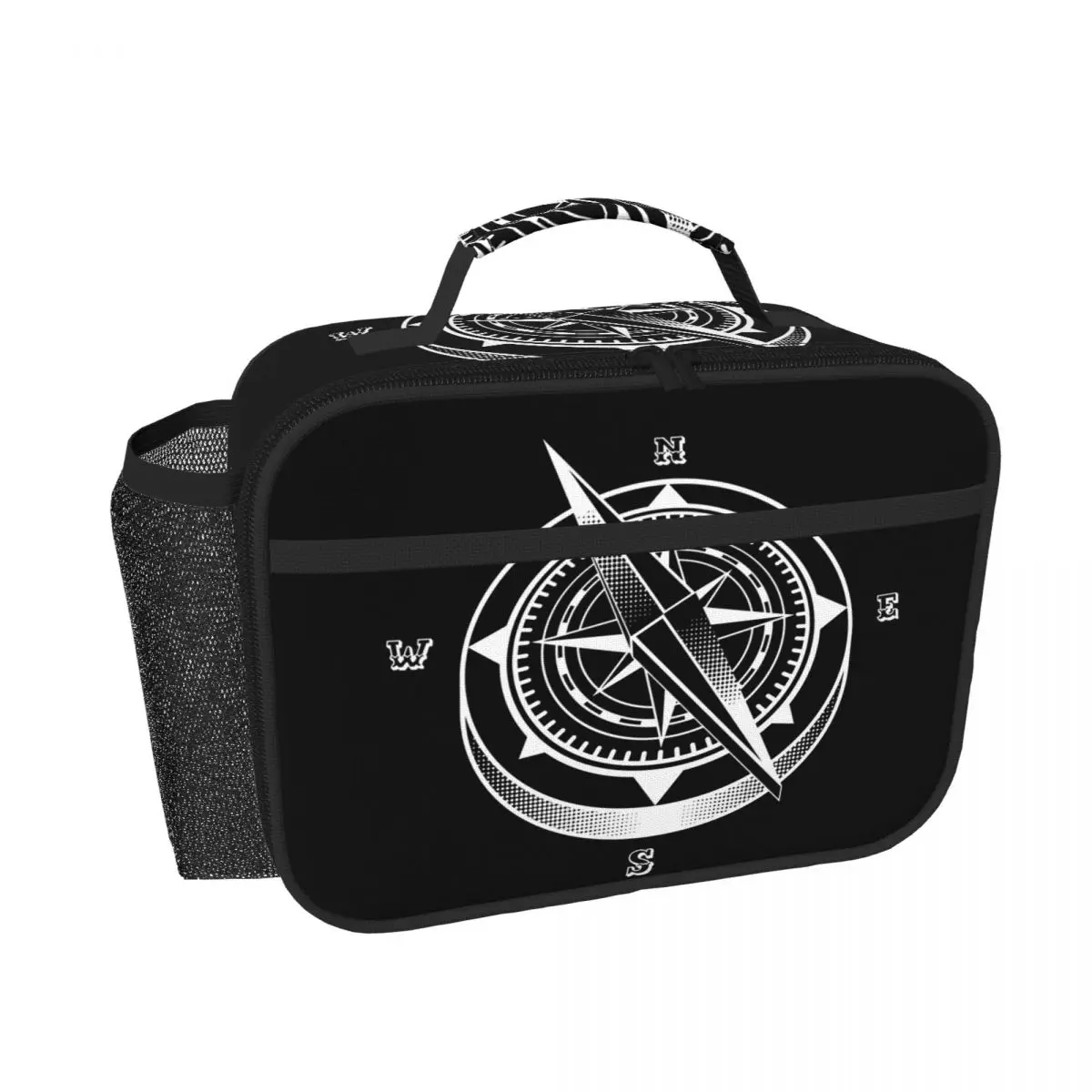 Nautical Compass Captain Anchor Boat Insulated Lunch Bag for Women Children Leakproof Food Boxes Thermal Lunch Box Tote
