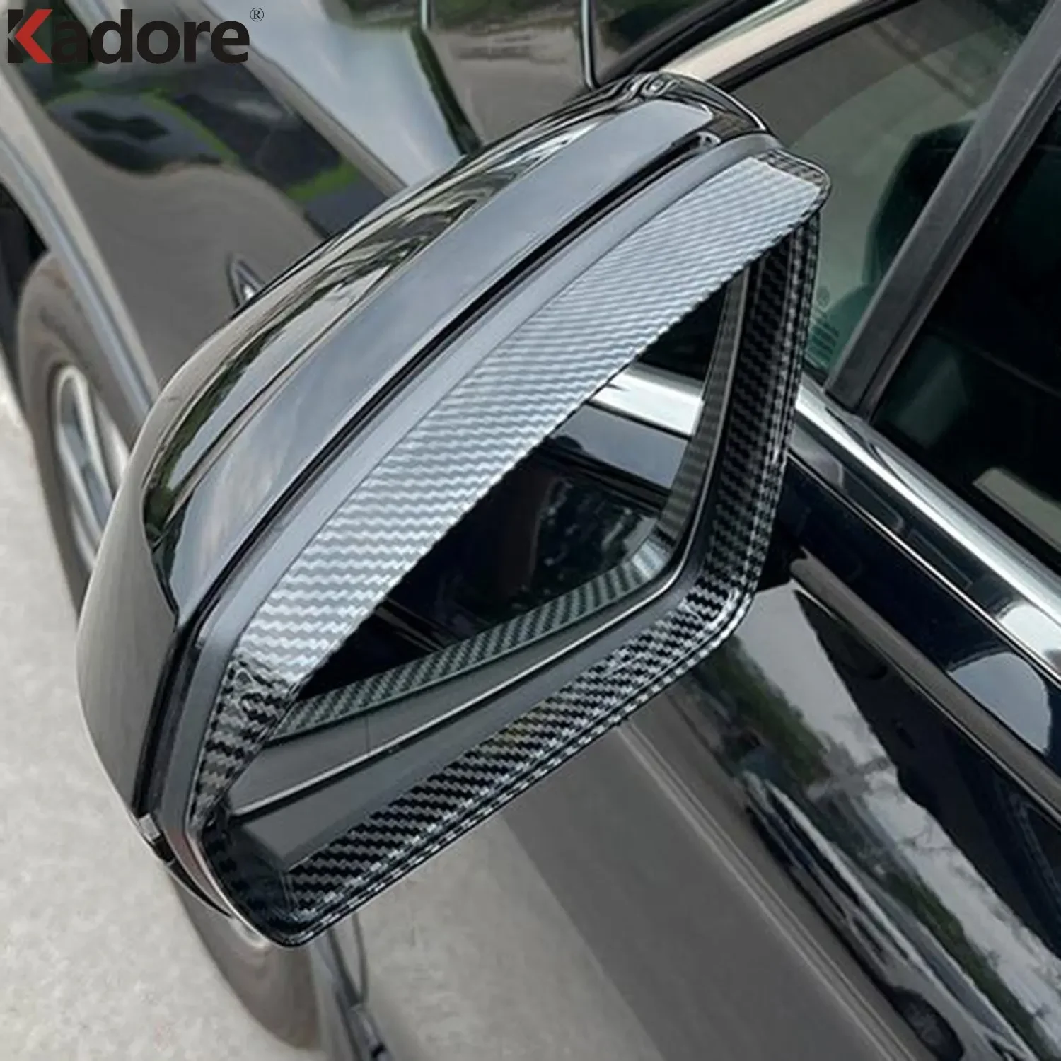 For Volkswagen Tiguan MK2 2017 2018 2019-2023 Chrome Side Door Rearview Mirror Rain Guard Eyelid Cover Trim Visor Shade Shield