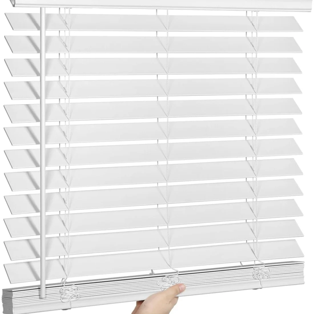 مواد أمان المورد الصيني سهلة التركيب ستائر خشبية يدوية لاسلكية مقاس 2 بوصة للنافذة #3