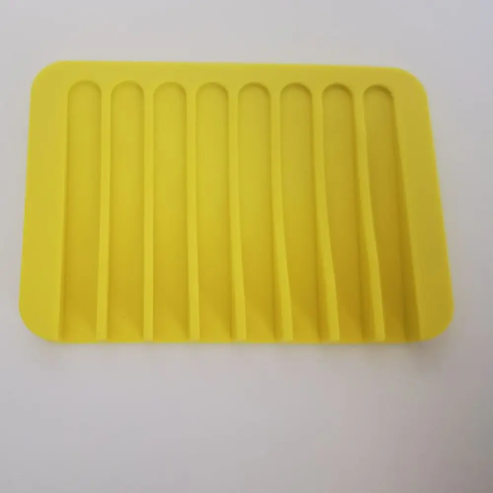 Non Slip Soap Mat Silicone Draining Tray For Bathroom Kitchen Sink Countertop Soap Holder Storage Accessory