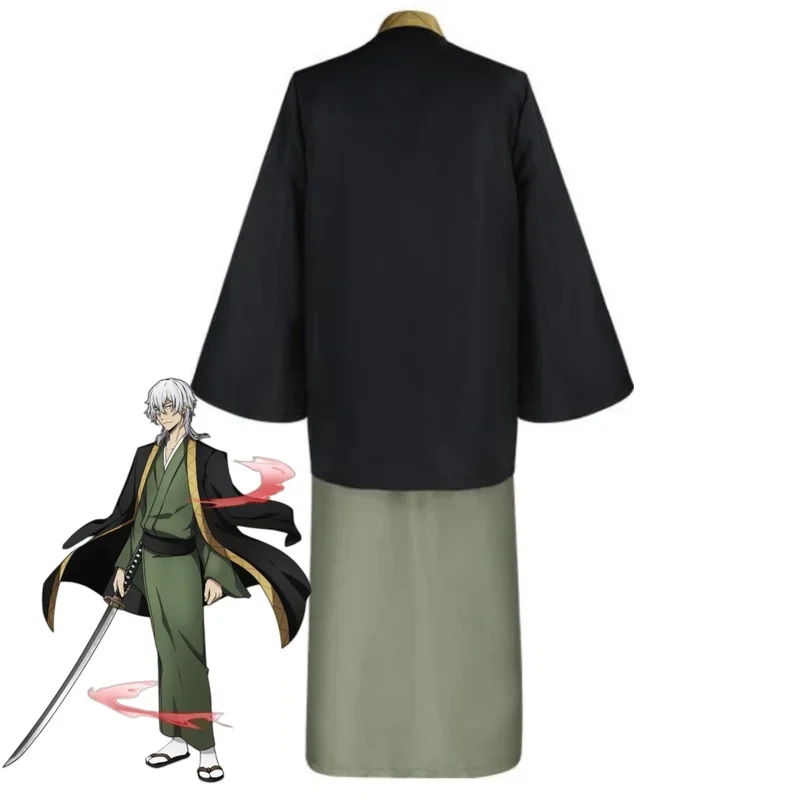 x;3,f'6;h\9/Anime Bungo Stray Dogs Fukuzawa Yukichi Cosplay Costume Detective Agency Member Japanese Kimono Cloak Wi6'h.8\j,3/f'