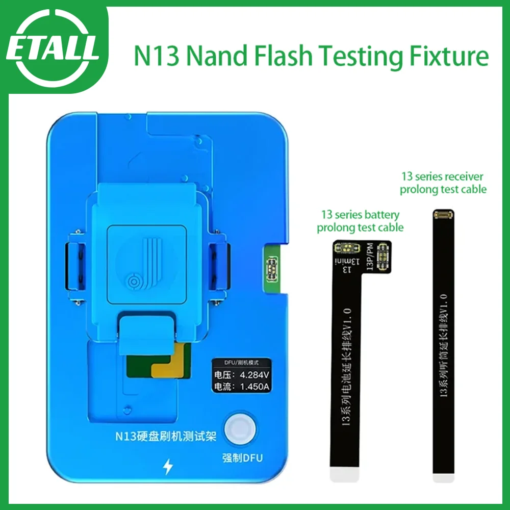 

JCID JC N13 N12 Hard Disk Nand Flash Testing Fixture Programmer for Phone 12-13 Series Motherboard Repair One Key Into DFU