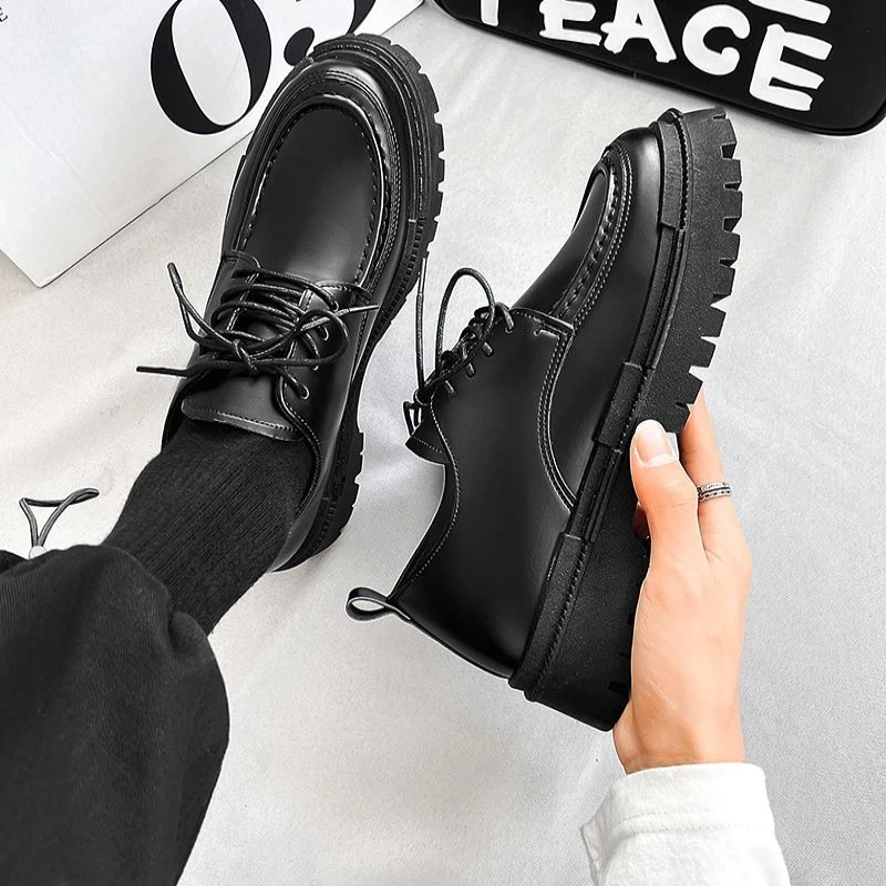 

Men's Loafers 2025 New British Style Casual Elevator Shoes for Office Daily Wear Spring Inner Height Increase Genuine Leather