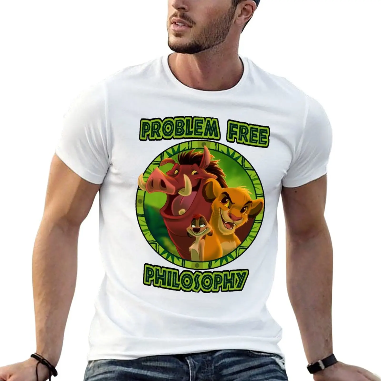 T-shirt Problem Free Philosophy, léger et rafraîchissant, à manches courtes