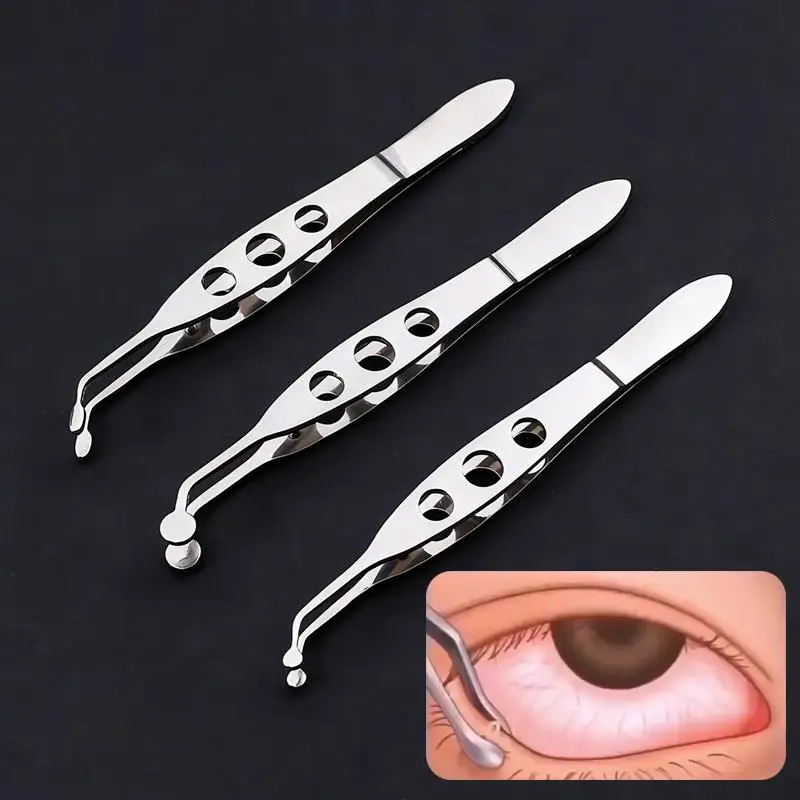 1Pcs Portable Eyelid Tweezers Food Safe Stainless Steel Meibomian Gland Forceps for Women Travel Eye Grooming Needs
