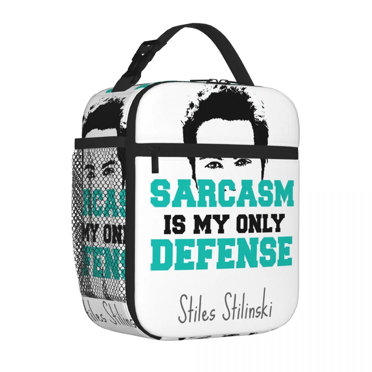 Hot Sale Teen Wolf Stiles Stilinski Floral Neoprene Lunch Bag Festival Outing Snack Bag