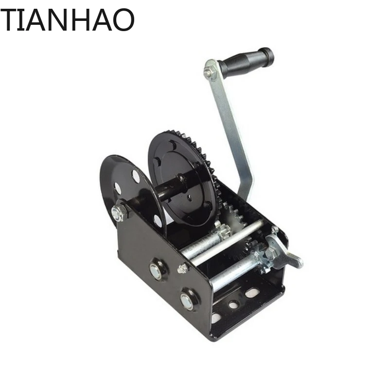 Manual Winch Dual Speed Matching Wire Rope Kc3000 Heavy-duty Winch Hoist Hand Crank Winch