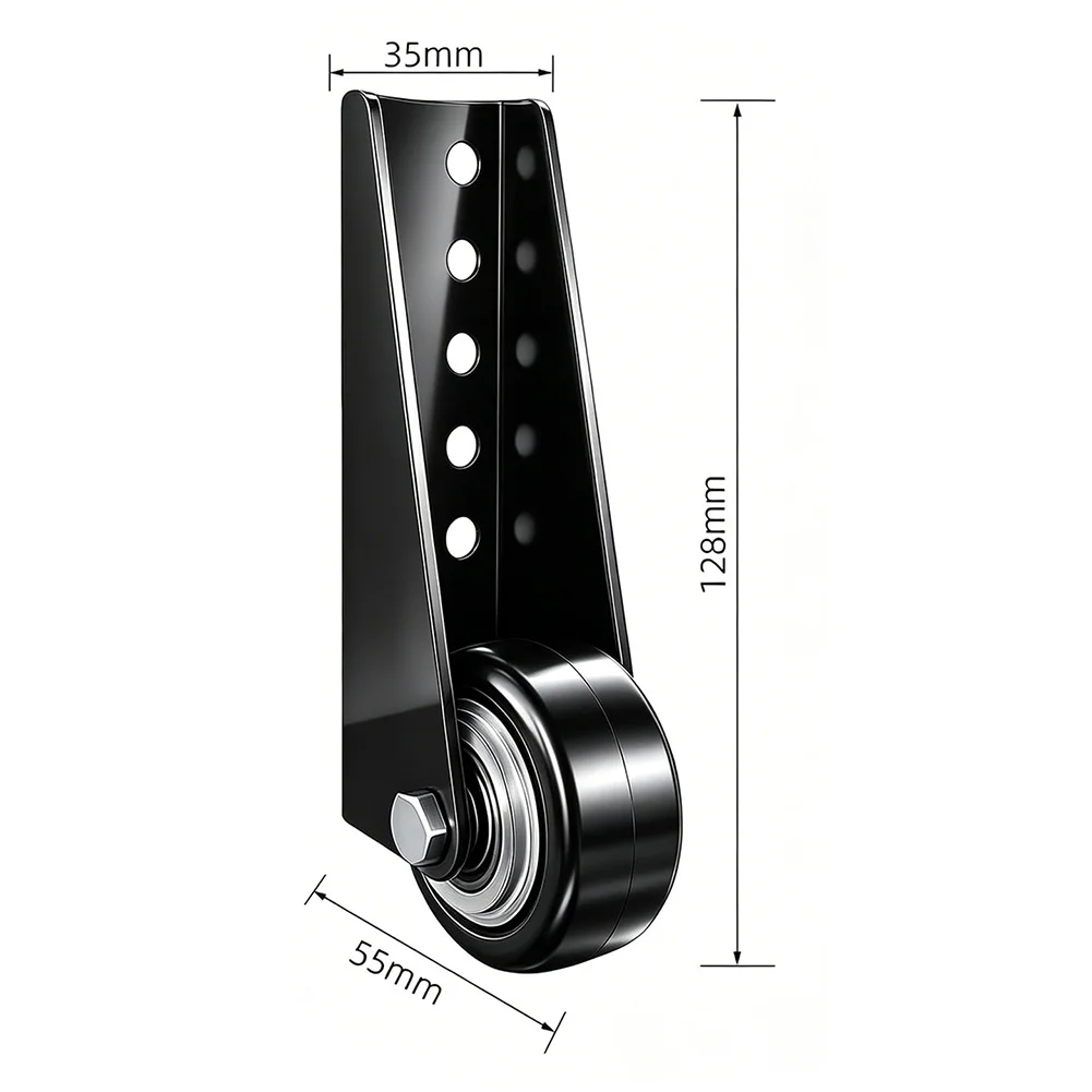2PCS Silent Door Bottom Rollers Heavy=Duty Anti-Sag Support Wheels For Patio Sliding Gates= Fences Carbon Steel Nylon Casters