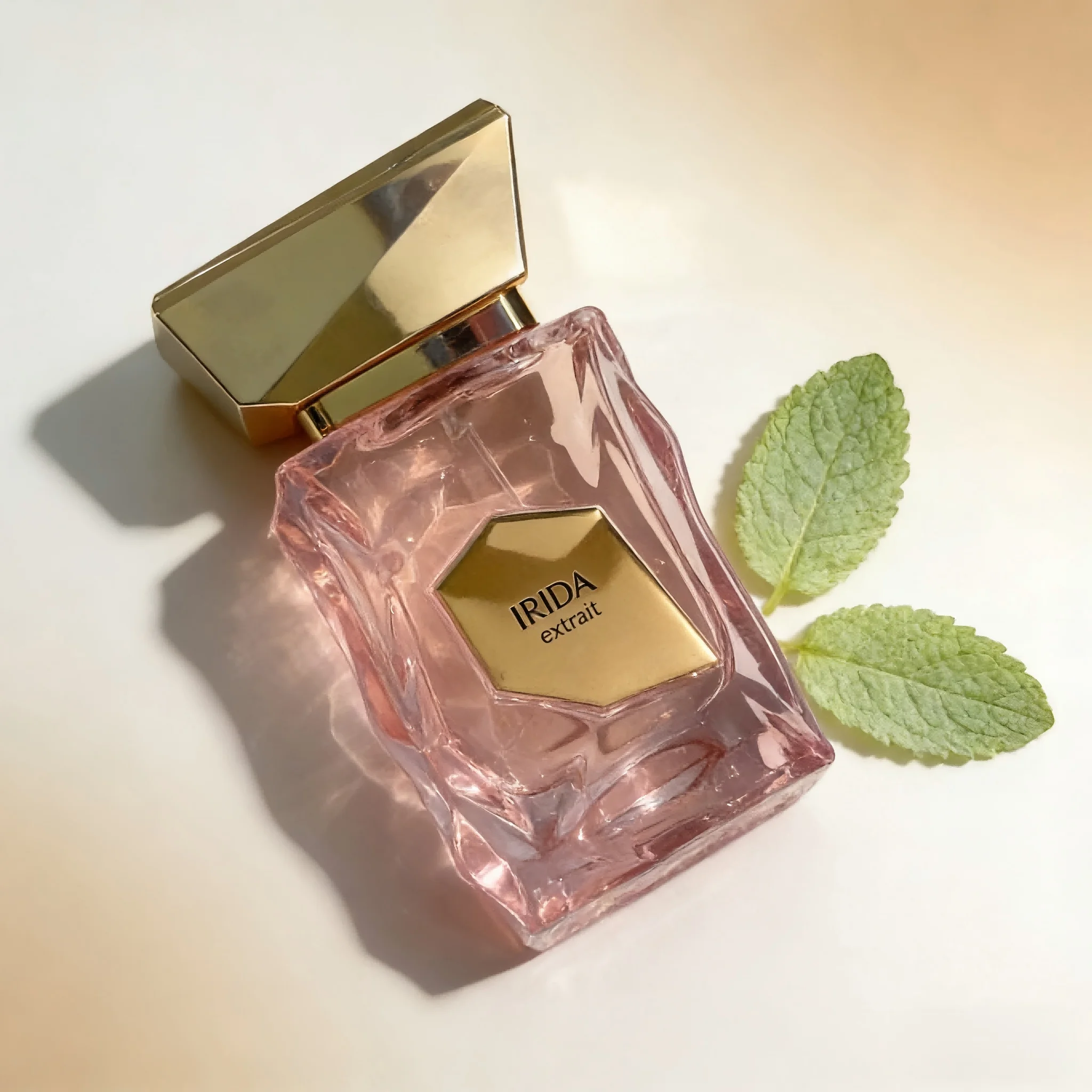 

IRIDA Premium Extrait: Elegant Pink Glass Bottle, Captivating Feminine Scent for All