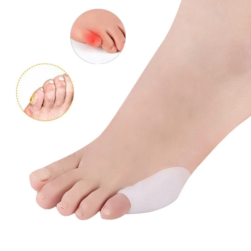 

1Pair Gel Silicone Little Toe Thumb Finger Separator Hallux Valgus Corrector Pads Protector Bunion Pedicure For The Feet