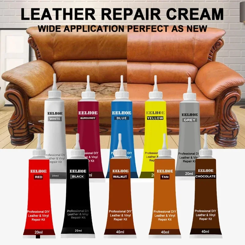 

10Color Car Leather Repair Gel Repair Agent Vinyl Repairing Tool Car Leather Complementary Repair Sofas Coats Refurbishing Paste