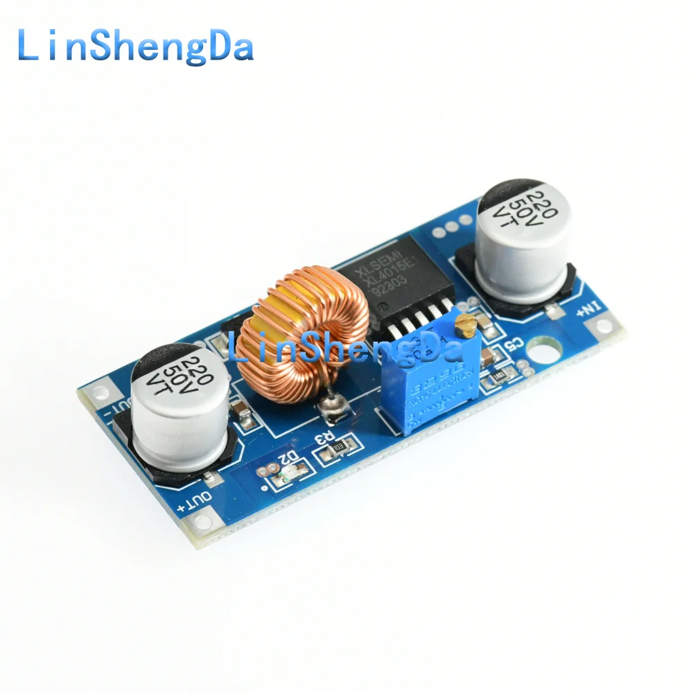 DCDC XL4015 Adjustable Voltage Reduction Module 4~38V High Power 96% High Efficiency Low Ripple 5A