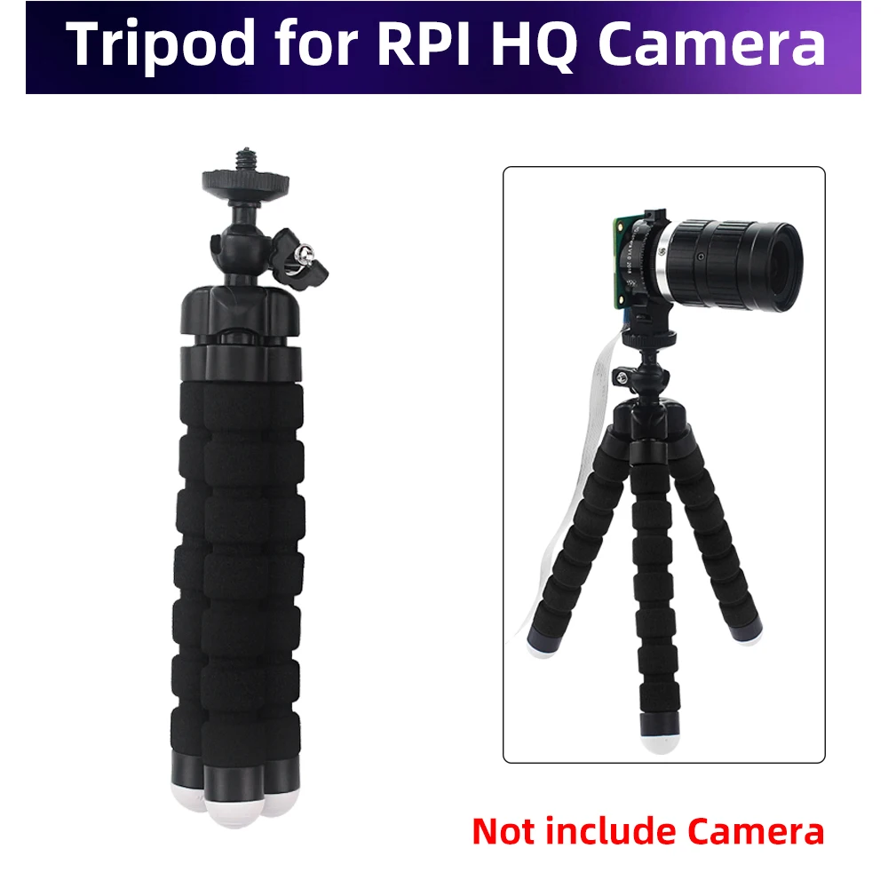 Pemegang Kamera RPI Braket Gurita Tripod Fleksibel Raspberry Pi untuk Raspberry Pi Casing Opsional Kamera Kualitas Tinggi untuk Pi 4B 3B +