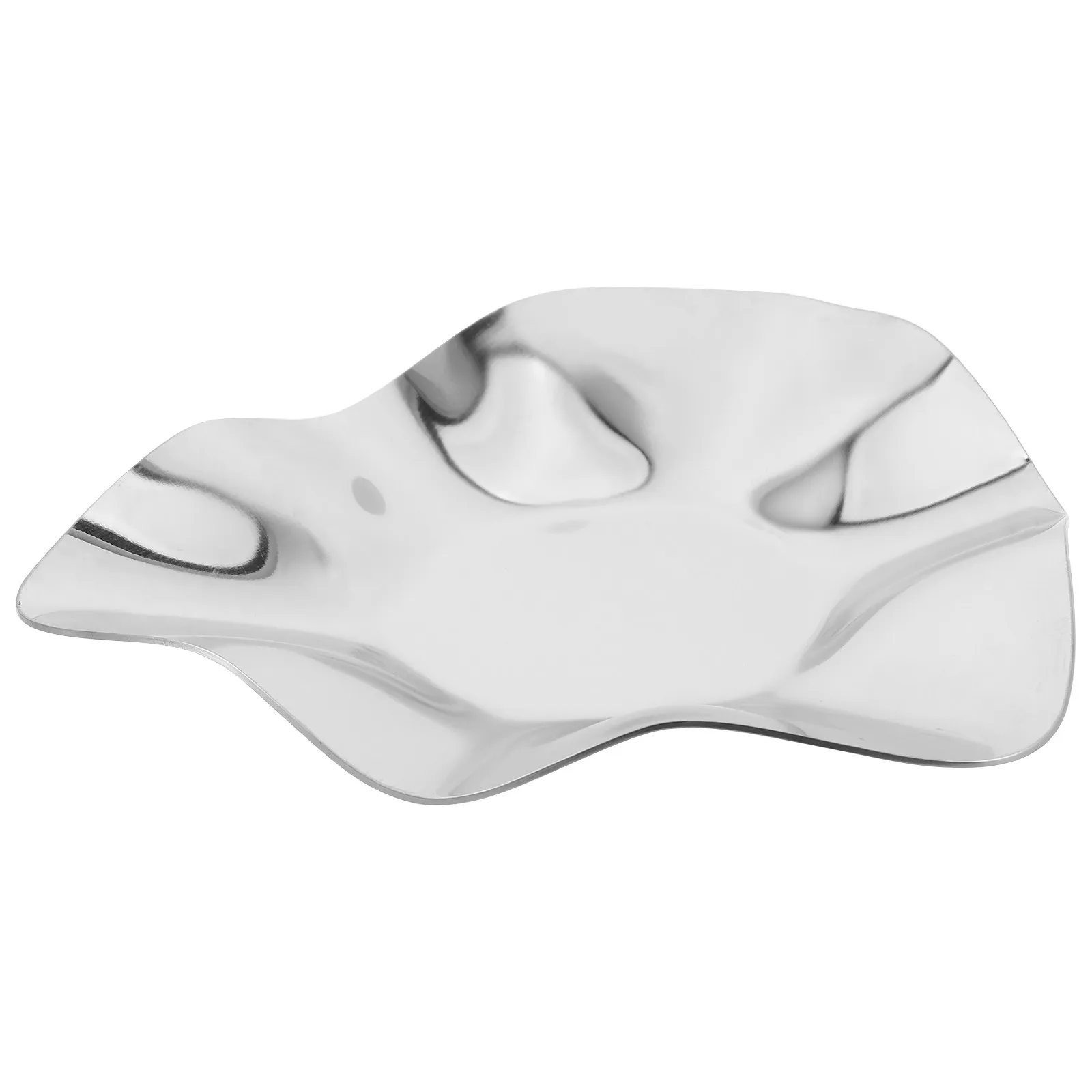 

Поднос для мелочей из нержавеющей стали, маленький, для хранения украшений, элегантный серебряный декоративный поднос для туалетного столика, держатель для кухонных принадлежностей