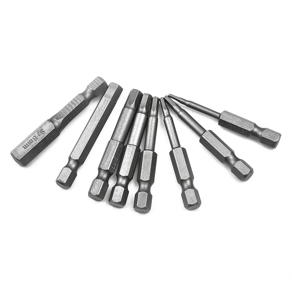 50mm Magnetic Hexagon Screwdriver Bit Alloy Steel 1/4\