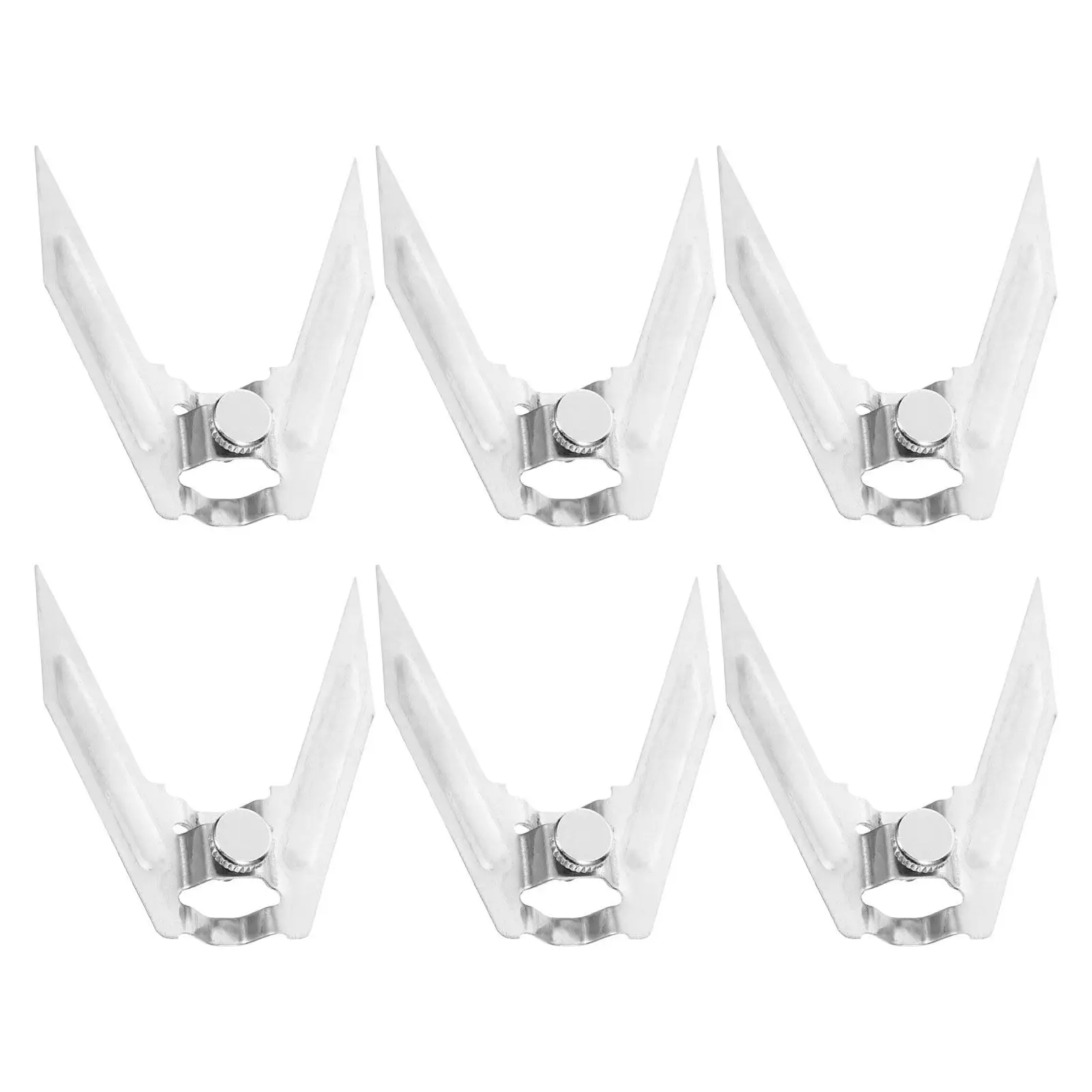 

6Pcs Stainless Steel Rotisserie Forks Heavy Duty Meat Grill Forks Oven Bbq Metal Skewers Roasting Poultry Kitchen Utensils