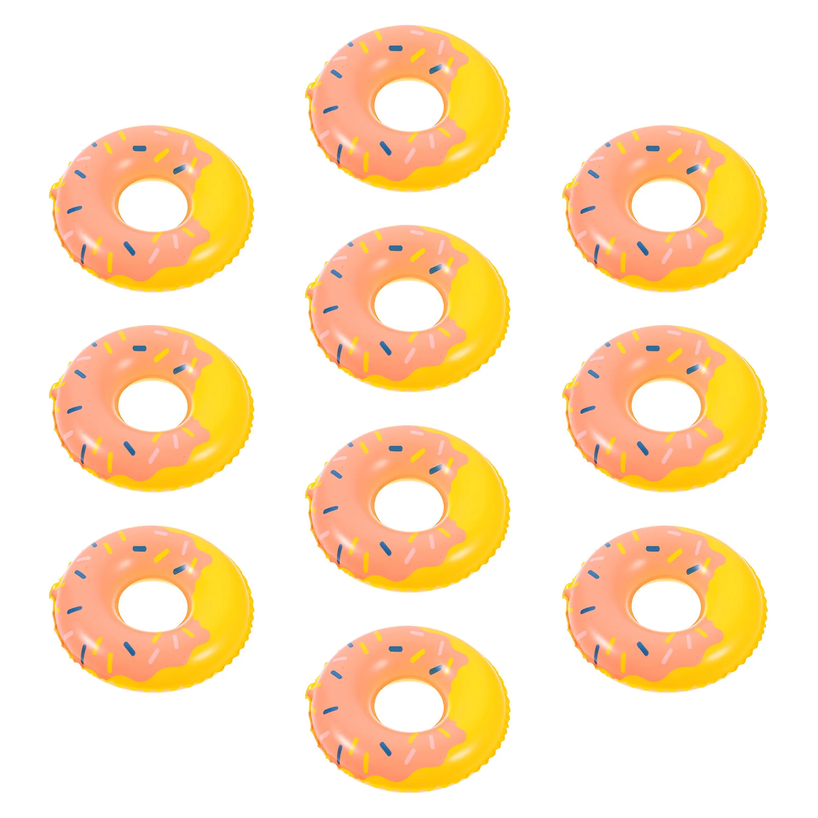 

10pcs Swimming Rings Realistic Colors Kids Toys Plastic Pool House Accessories Bright Color Mini