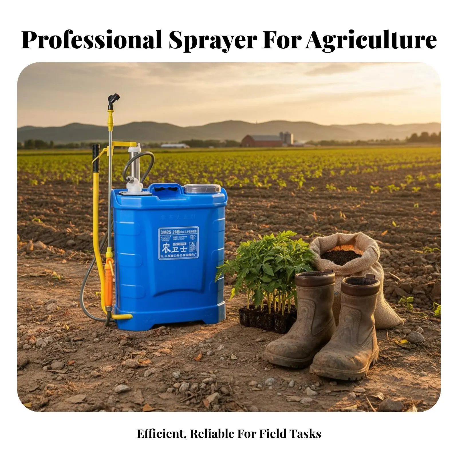 

Manual Pump Dispenser Sturdy Duty PP Frame Spray Container 16L Garden Dispenser Ergonomic Rear Panel Agricultural Equipment