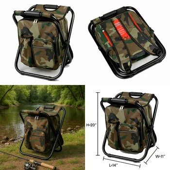 camping chairLightweight Portable Camping Chair Backpack with Cooler for Hiking Outdoor Travel Golf Fishing Picnic Beach Compact