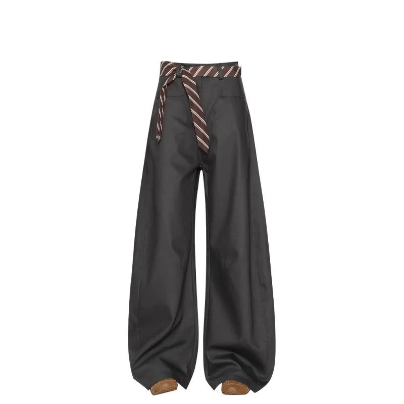 

2026 New Retro Casual Scimitar Pants Men and Women Loose High Waist and Thin Versatile Straight Wide Leg Suit Pants