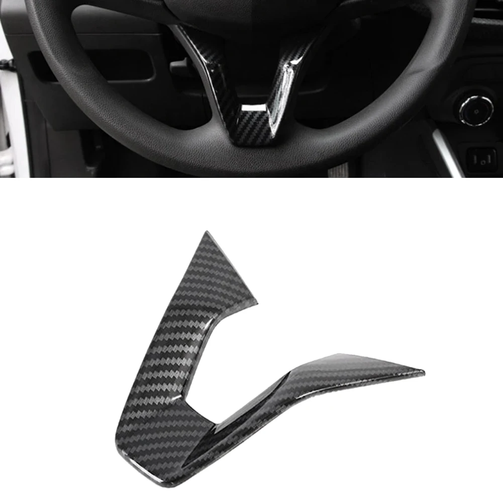 Carbon Fiber Car Steering Wheel Cover Trim Accessories for Onix 2019-2021