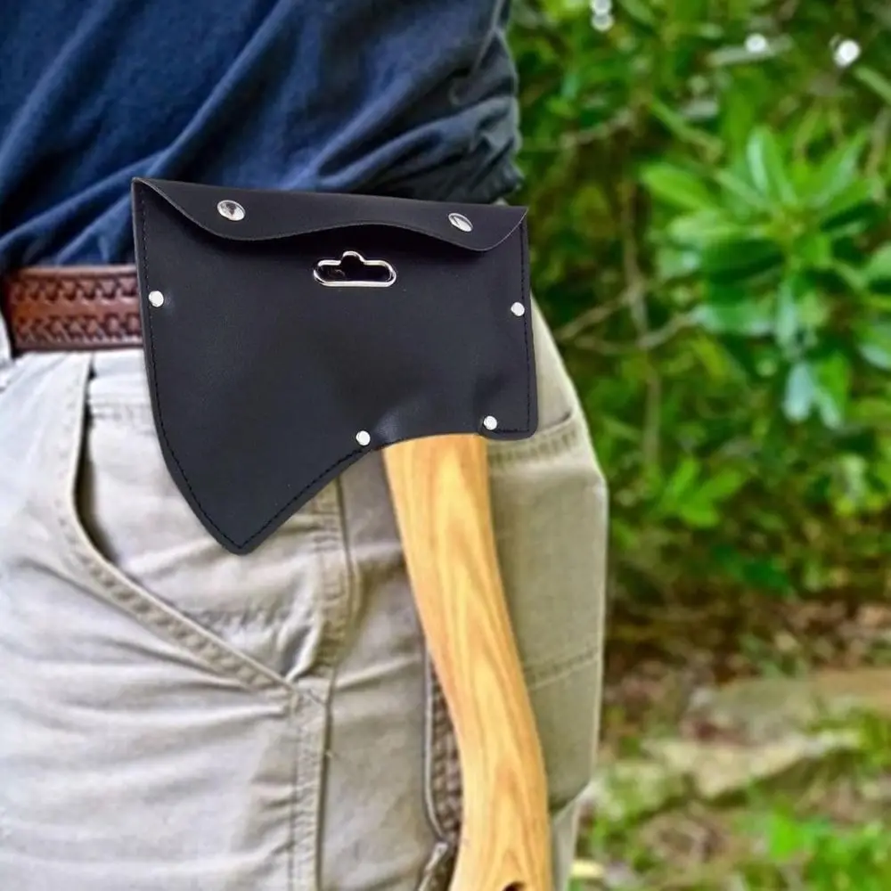 

Portable Heavy Duty Axe Sheath Cover Belt Loop Double Snap Axe Blade Protector Durable Universal Hatcher Blade Protector Hiking