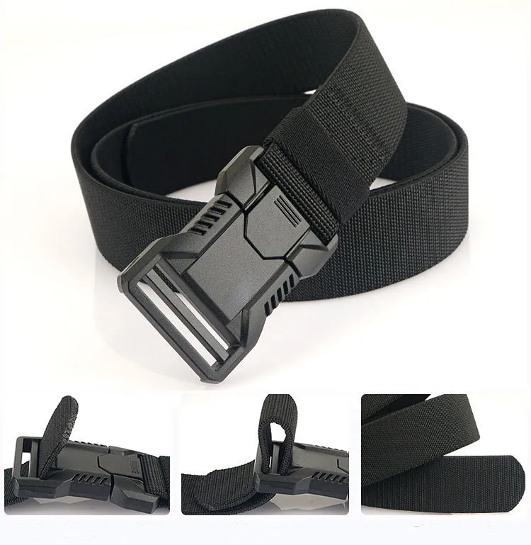 Genuine Tactical Belt Quick Release Outdoor Military Belt Soft Real Nylon Sports Accessories Men And Women Black Belt