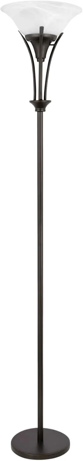 

Electric 63361 Gatineau 70' Floor Lamp, Dark Bronze Finish, Alabaster Glass Shade, 0