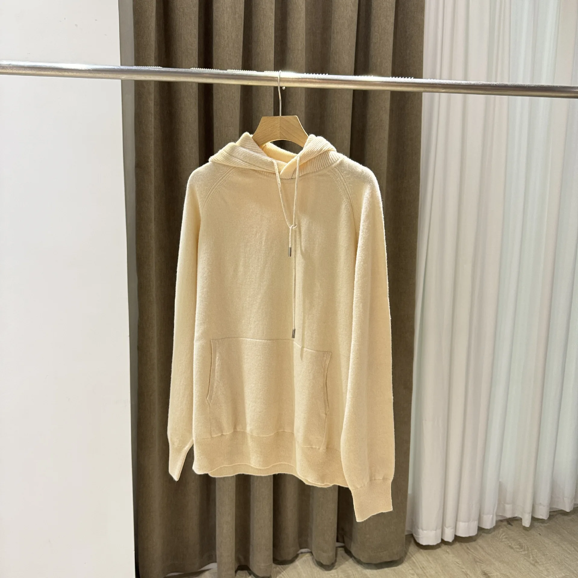 

Men'S Cashmere Hoodie, Casual And Versatile Solid Color Men'S Sweatshirt, New Autumn And Winter Pullover Sweater