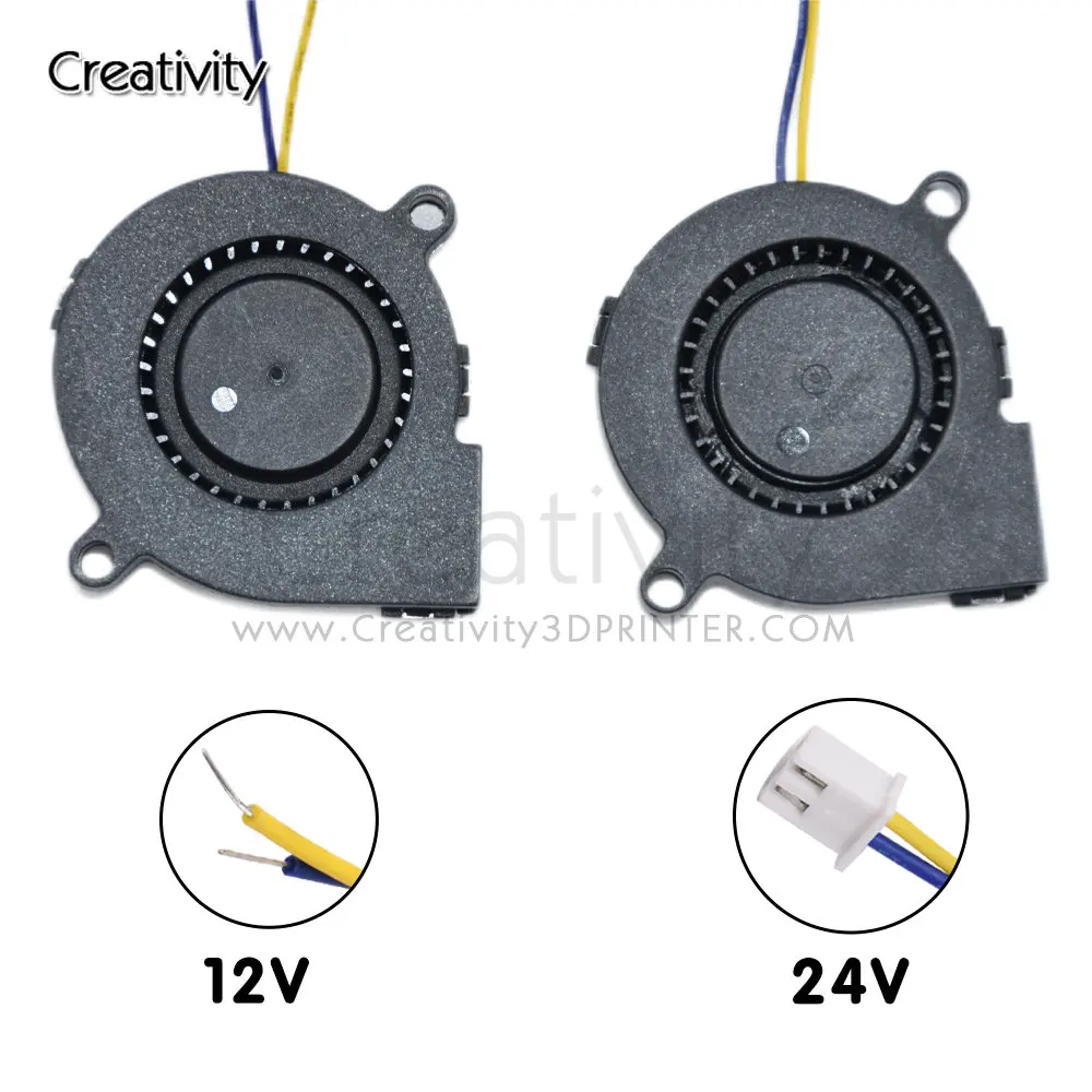 4010/5015 Blower Fan DC 12V/24V Axial fan Quiet 3D Printer Cooling Fan For CR10 Ender3 Ender5 3d printer Hotend