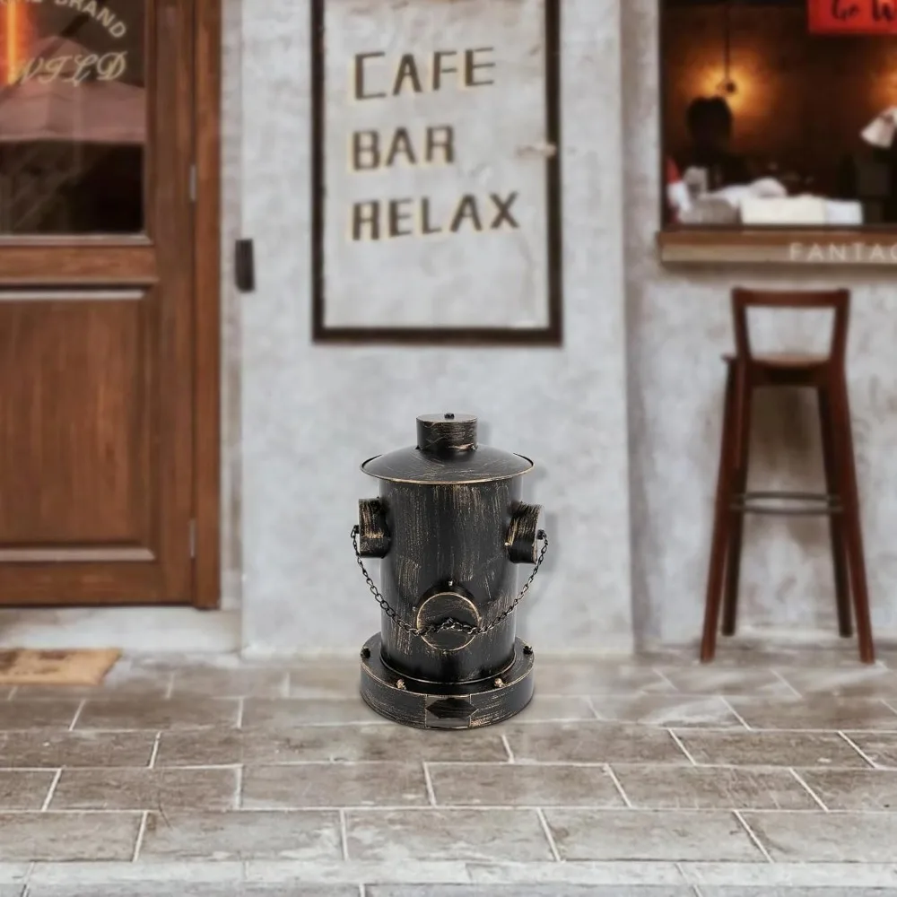 Trash Can, Fire Hydrant Trash Can Vintage  Retro Creative Garbage Can Pedal Indoor Outdoor Waste Bin Retro