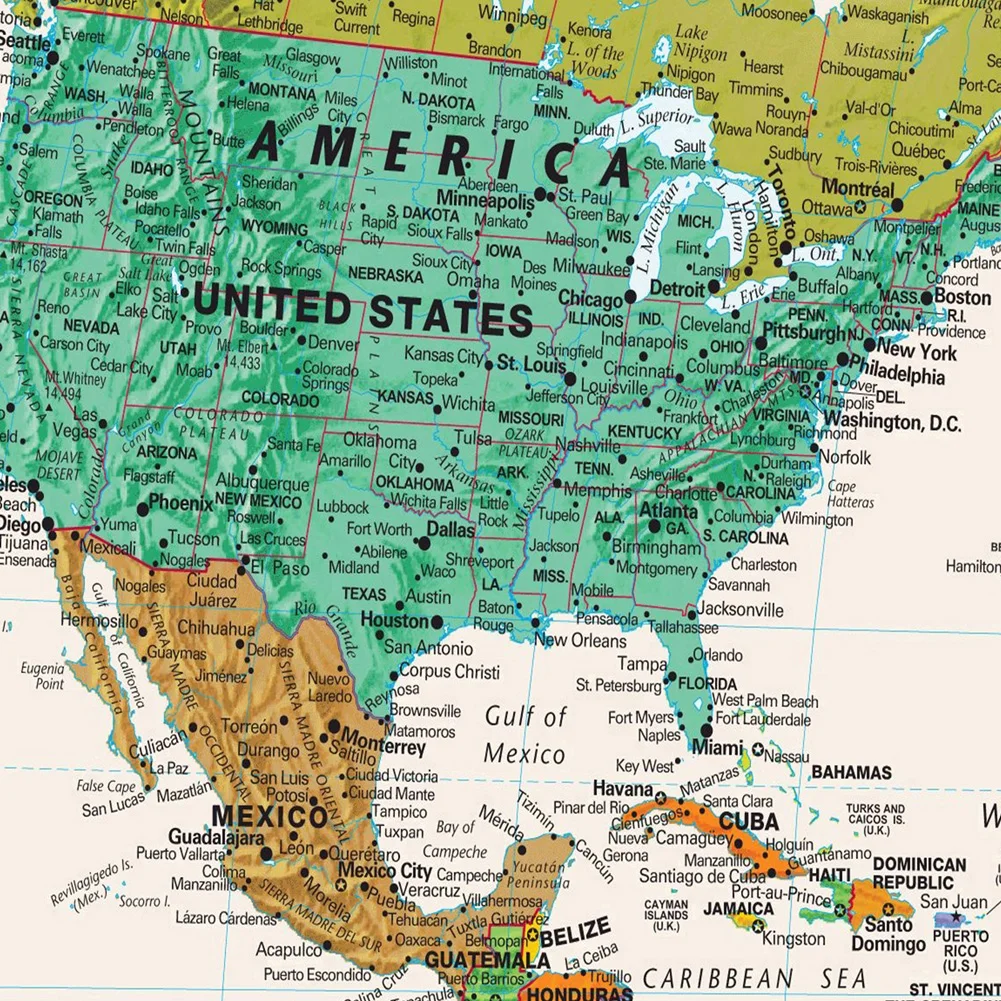 100*70cm 세계지도 포스터 부직포 캔버스 회화 벽 인쇄 사무실 룸 홈 장식 학교 용품 빈티지 장식