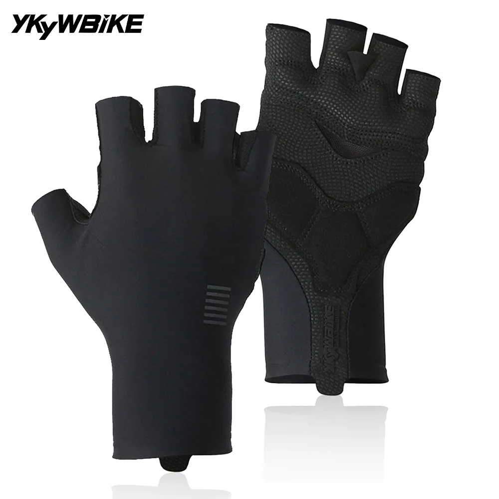 YKYWBIKE Cycling Gloves MTB Bike Gloves Sports Half Finger Sports Riding Goves Men Breathable Shockproof Bicycle Gloves 304