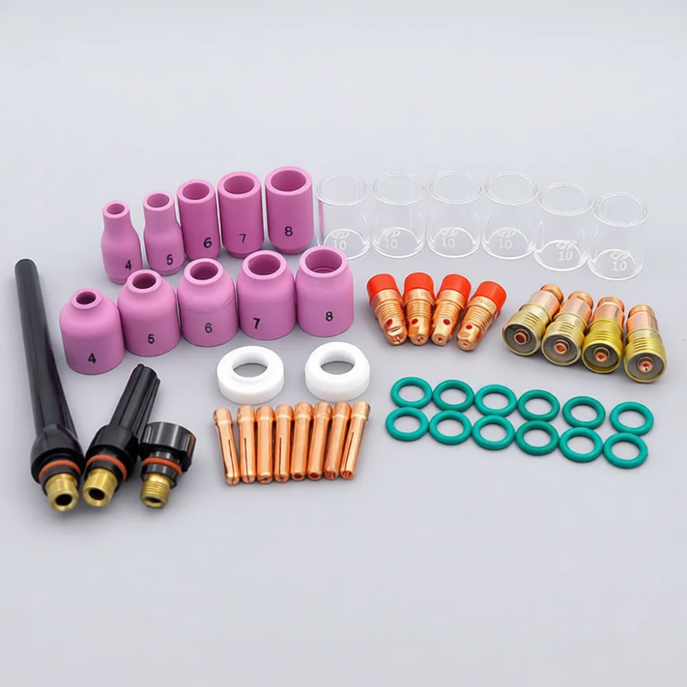 Metal Fabrication Welding Parts For WP17 WP18 WP26 TIG Torch Accessory Set Ceramic Nozzle Glass Cup Collet Body Kit