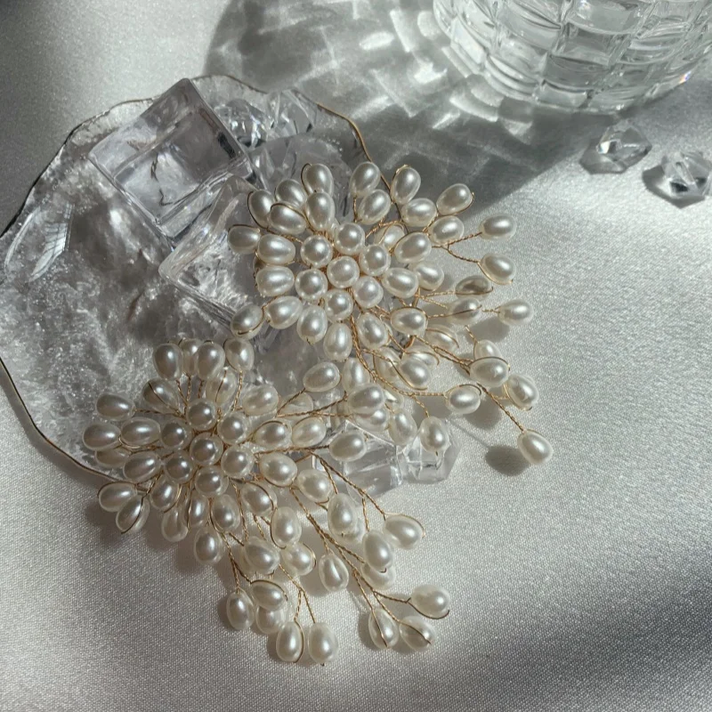 White Imitation Pearl Beads Earrings For Women Wedding Earring Romantic Eardrop 2024 New Design Jewellry Accessories