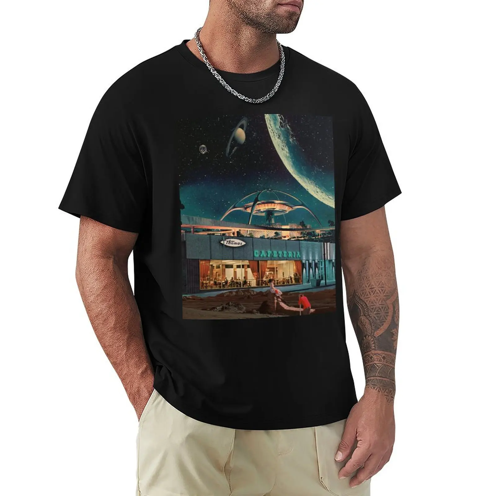 a Postcard from year 2346 T-Shirt Labor Work Casual T-Shirt