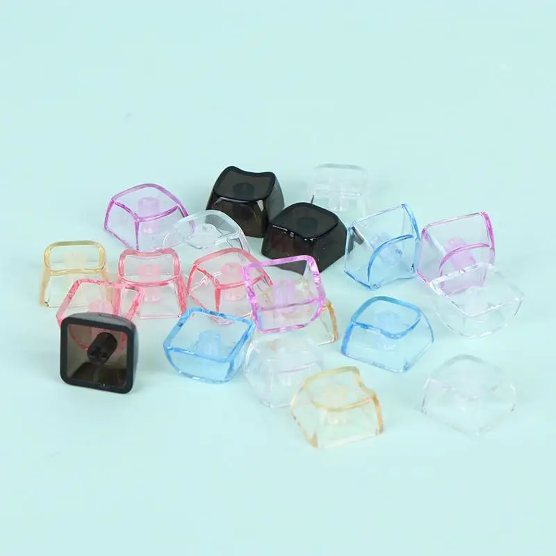 10Pcs Transparent Cat Shaped PBT Keycaps 1U Blank MAO Profile for Custom Gaming Keyboard Decoration